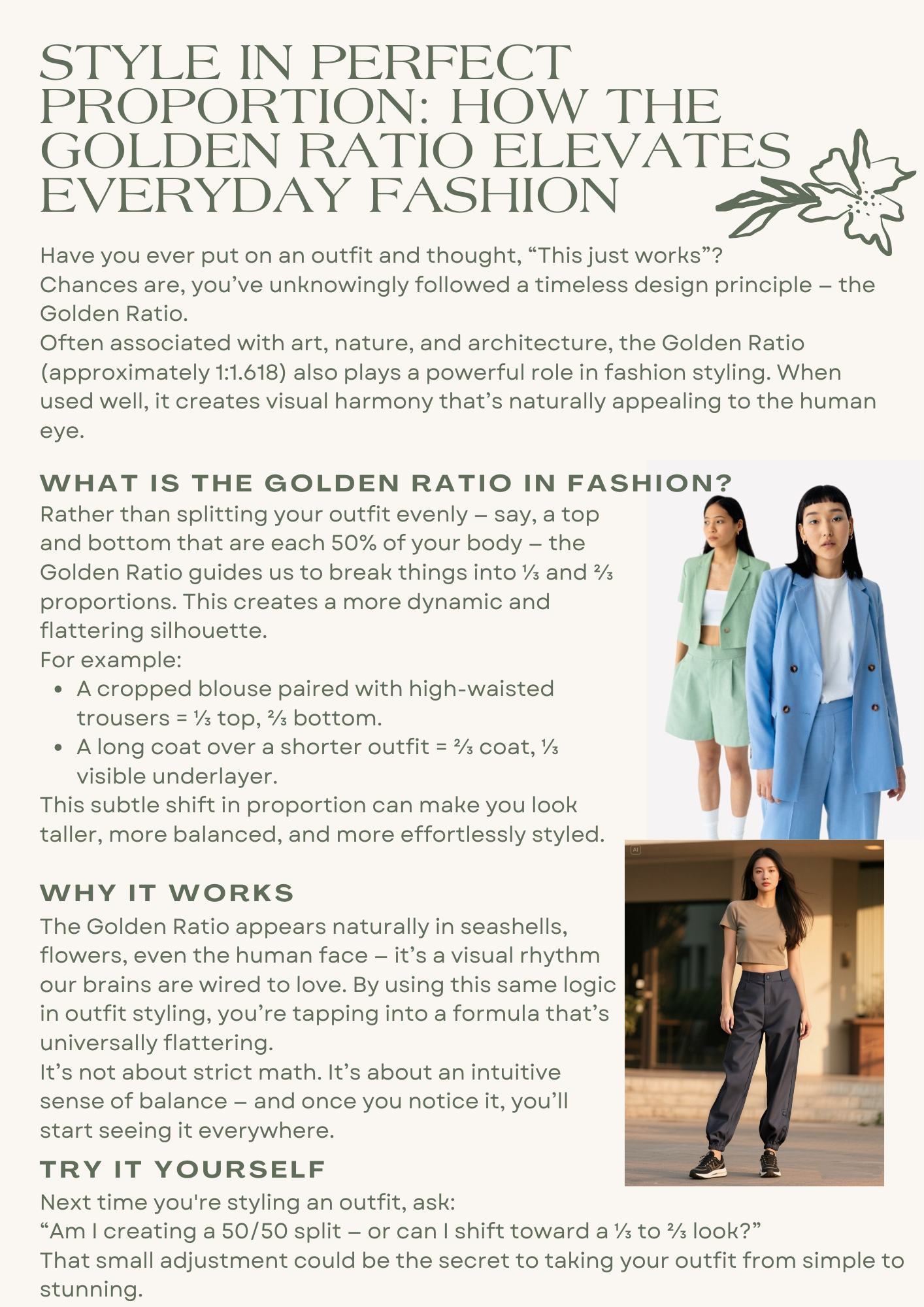 Beige Photo Collage Price List Flyer